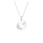 Elegant Silver & White Jade Pendant Necklace – Timeless Women's Jewelry Gift