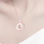 Elegant Silver & White Jade Pendant Necklace – Timeless Women's Jewelry Gift - 图片 5