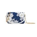 Dior Blue Floral Cosmetic Bag – Elegant Travel Makeup & Beauty Organizer