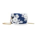 Dior Blue Floral Cosmetic Bag – Elegant Travel Makeup & Beauty Organizer - 图片 3