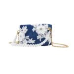Dior Blue Floral Cosmetic Bag – Elegant Travel Makeup & Beauty Organizer - 图片 2
