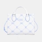Kappa White & Blue Plaid Shoulder Bag – Casual Fashion Crossbody Tote Bag