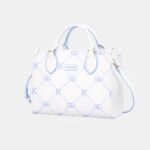 Kappa White & Blue Plaid Shoulder Bag – Casual Fashion Crossbody Tote Bag - 图片 2