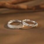 "Wood & Branch" Sterling Silver Couple Rings - 图片 2