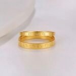 Cat Pattern Gold Ring for Women – Cute Engraved Adjustable Fashion Ring