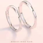 Personalized Engraved Sterling Silver Couple Rings – Custom Name Matching Band Set